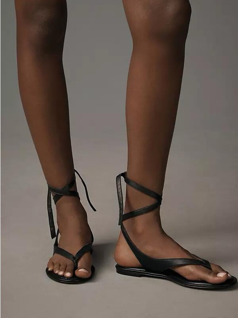 **NWT** Silent D Alicia Tie-Up Thong Sandals - Black - Size EU 41 (US 10-10.5)